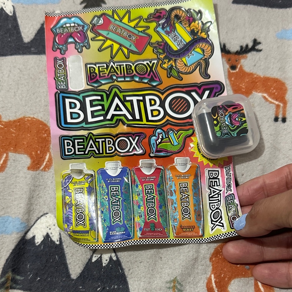 BEATBOX Stickers and earplugs